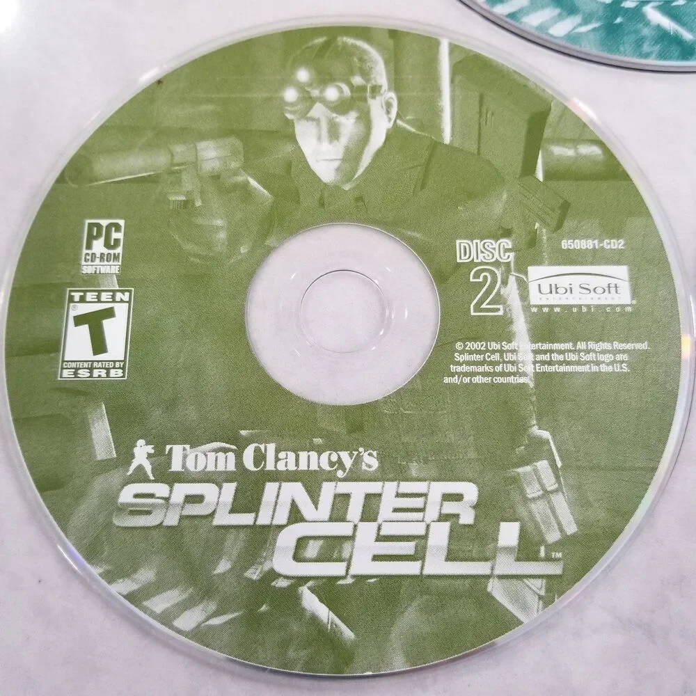 Tom Clancy's Splinter Cell 2002 UbiSoft 3-CD Set pc game disc's only